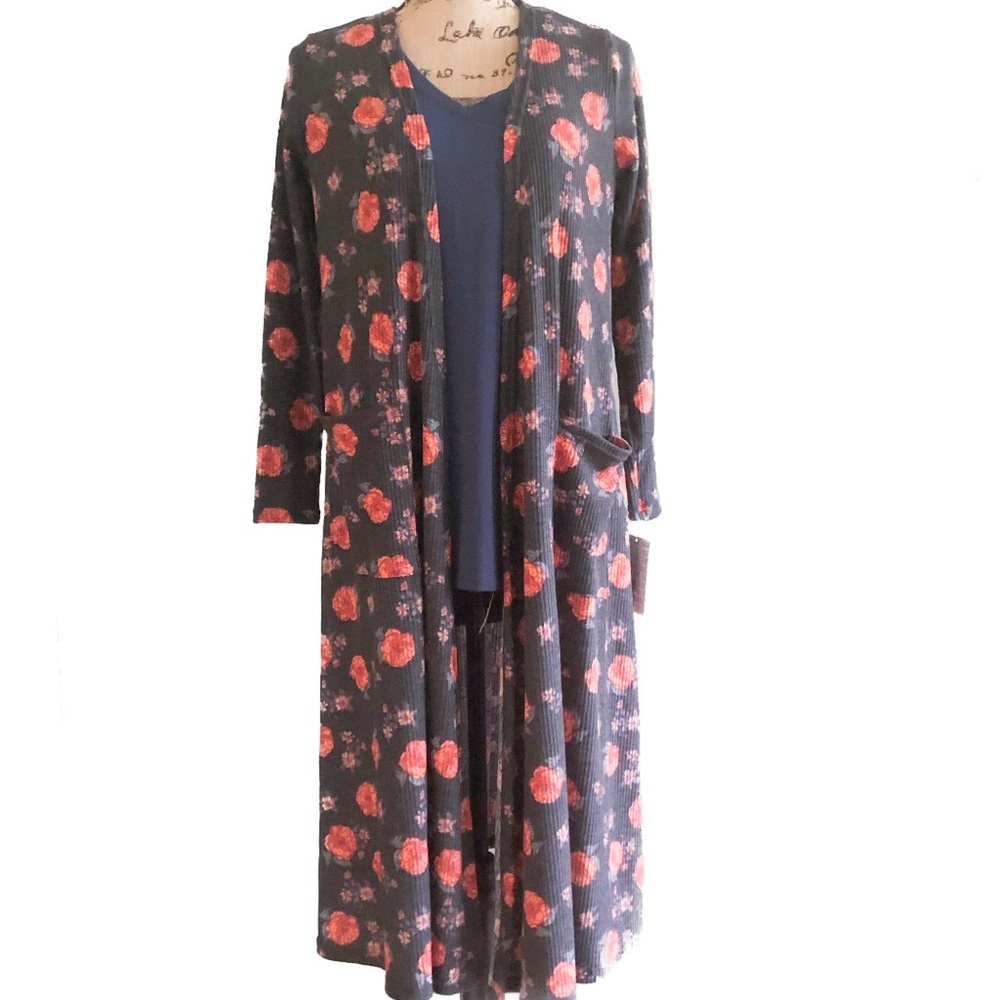 Lularoe Vintage Rose Duster Cardigan